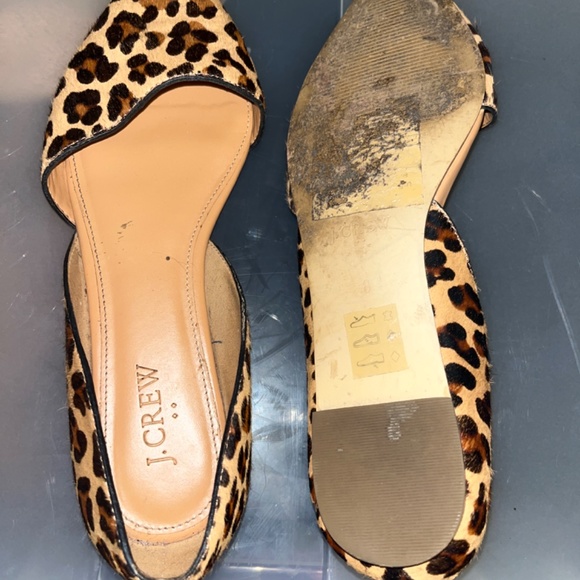 JCREW CALF HAIR LEOPARD FLATS - Picture 2 of 2